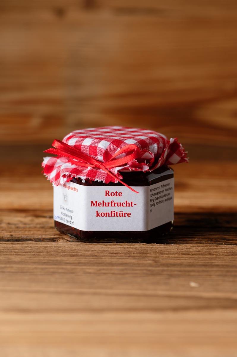 Rote Mehrfruchtkonfitüre Gewicht: 110 g